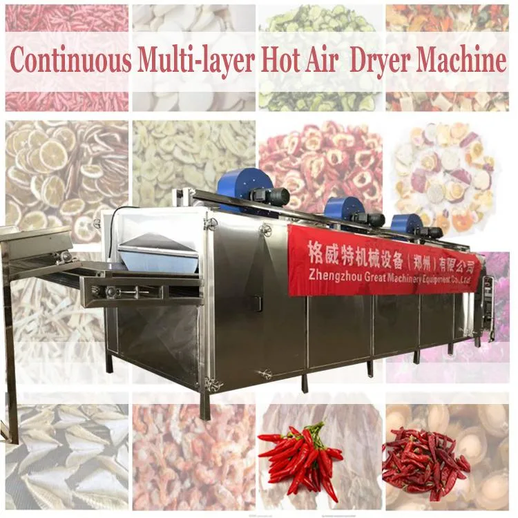 Hot Air Dryer Oven Multi-Layer Mesh-Belt Dryer for Dried Fruits and Vegetables