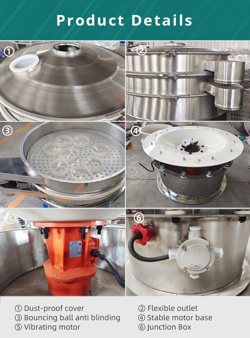 Spices Strach Protein Circular Ultrasonic Vibrating Screener Sifter Separator